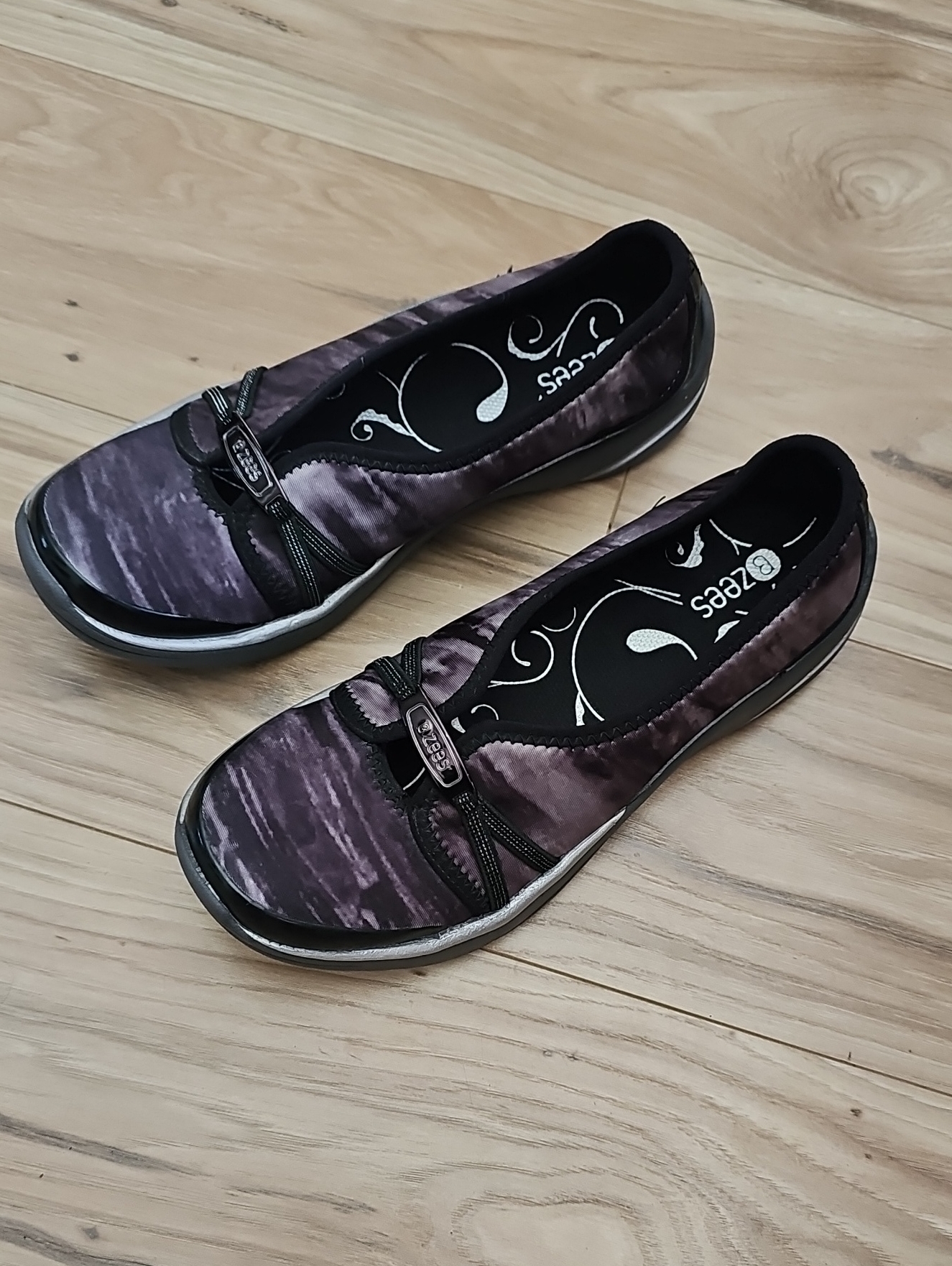 Bzees Purple Tie-Dye Slip-On Flats